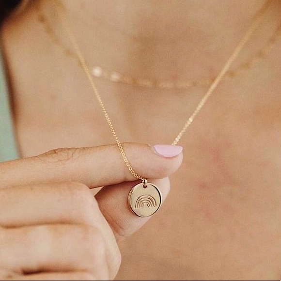 Free People Jewelry - “Somewhere Over the Rainbow” Minimal CharmNecklace